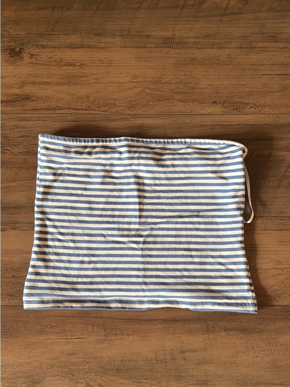 Blue & White Striped Tube Top